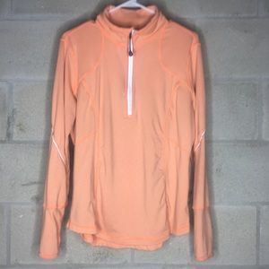 Tangerine Womens Athletic 1/4 Zip Pullover Jacket